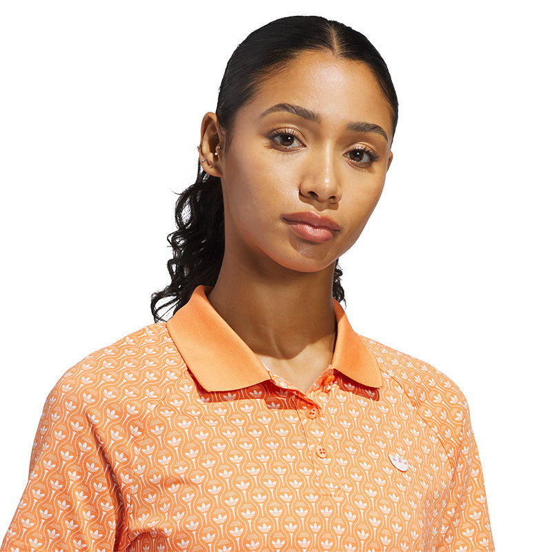 ADIDAS Originals All Over Trefoil Women's Polo (Orange)