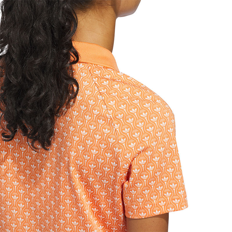 ADIDAS Originals All Over Trefoil Women's Polo (Orange)