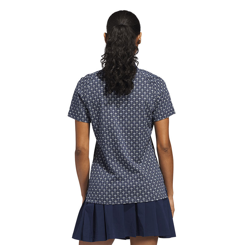 ADIDAS Originals All Over Trefoil Women's Polo (Indigo)