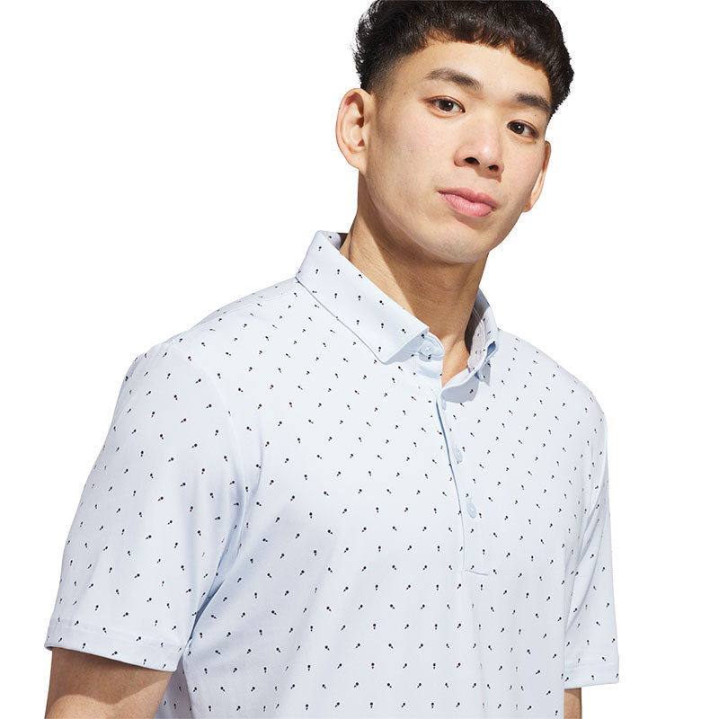 ADIDAS Ultimate365+ Microprint Men's Polo (Sky)