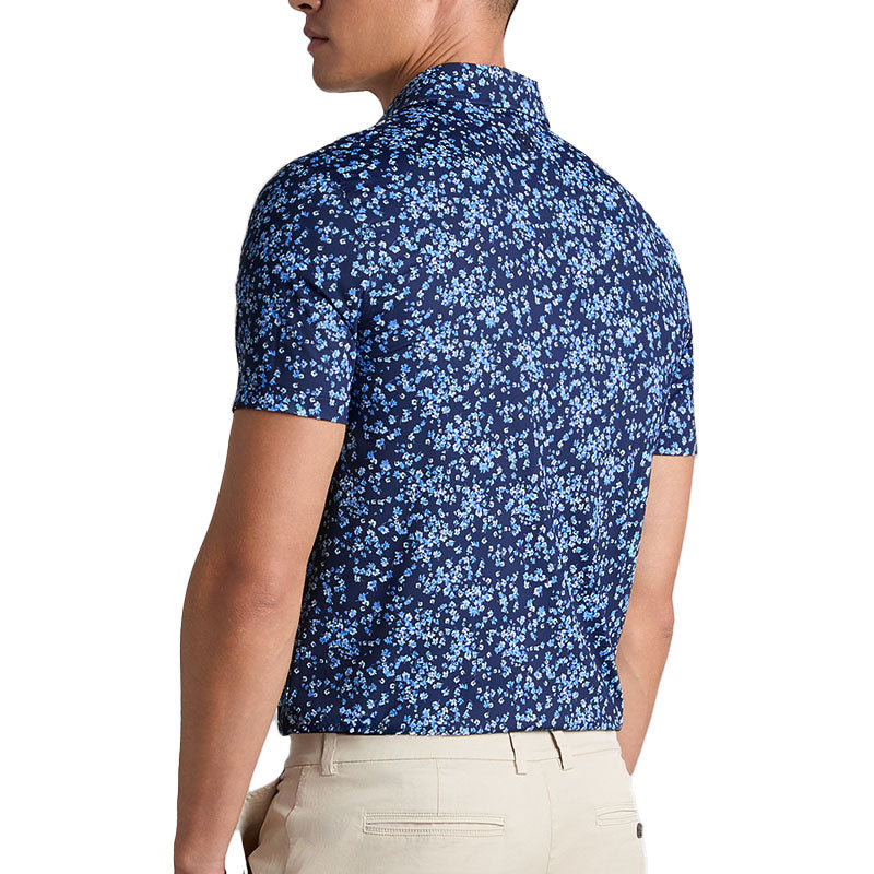GFORE Aye Poppy Men's Tech Jersey Polo (Azul)