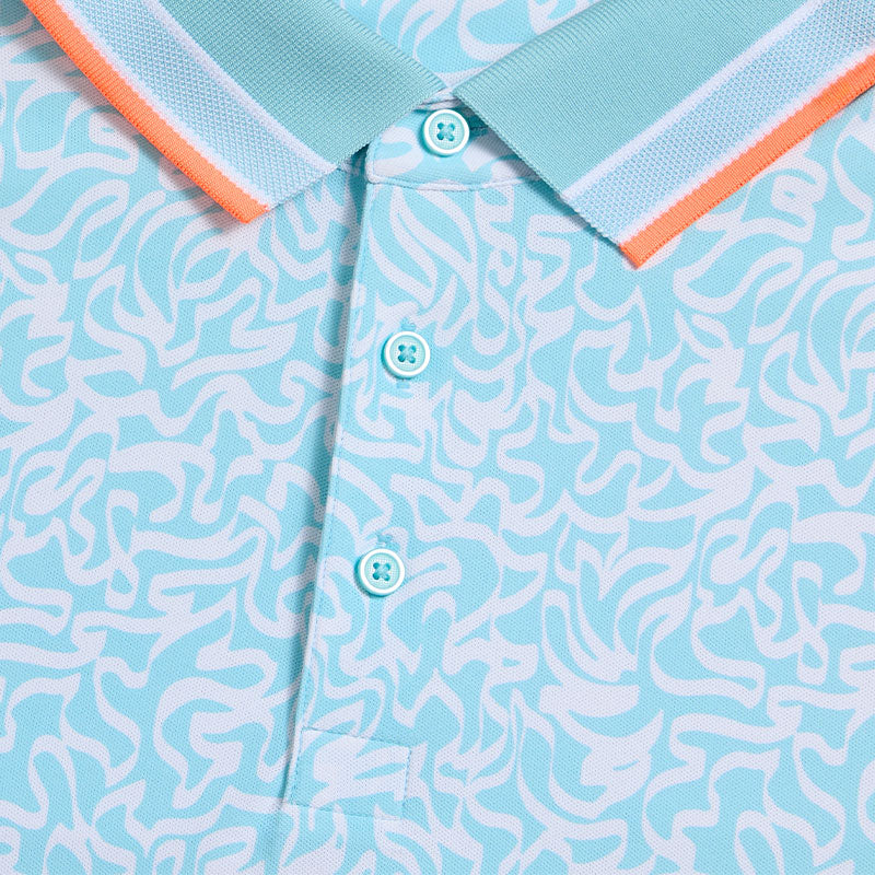 GFORE Scribble Men's Tech Jersey Polo (Cenote)