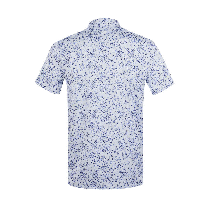 GFORE Scattered Ditzy Tech Jersey Men's Polo (Snow)