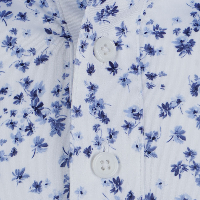 GFORE Scattered Ditzy Tech Jersey Men's Polo (Snow)