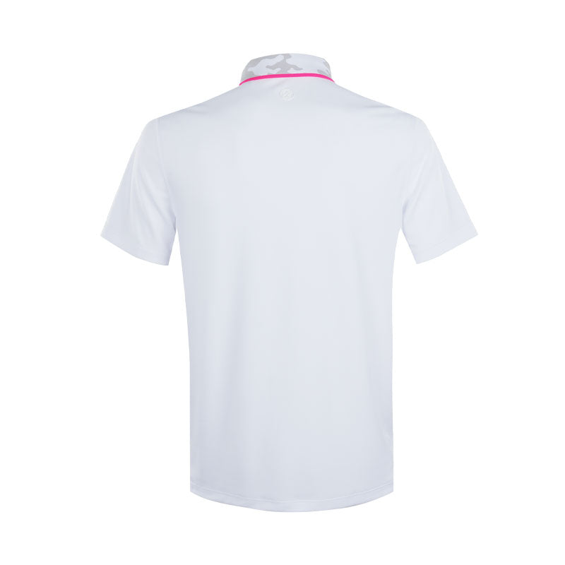 GFORE Camo Collar Performance Pique Men's Polo (Snow)