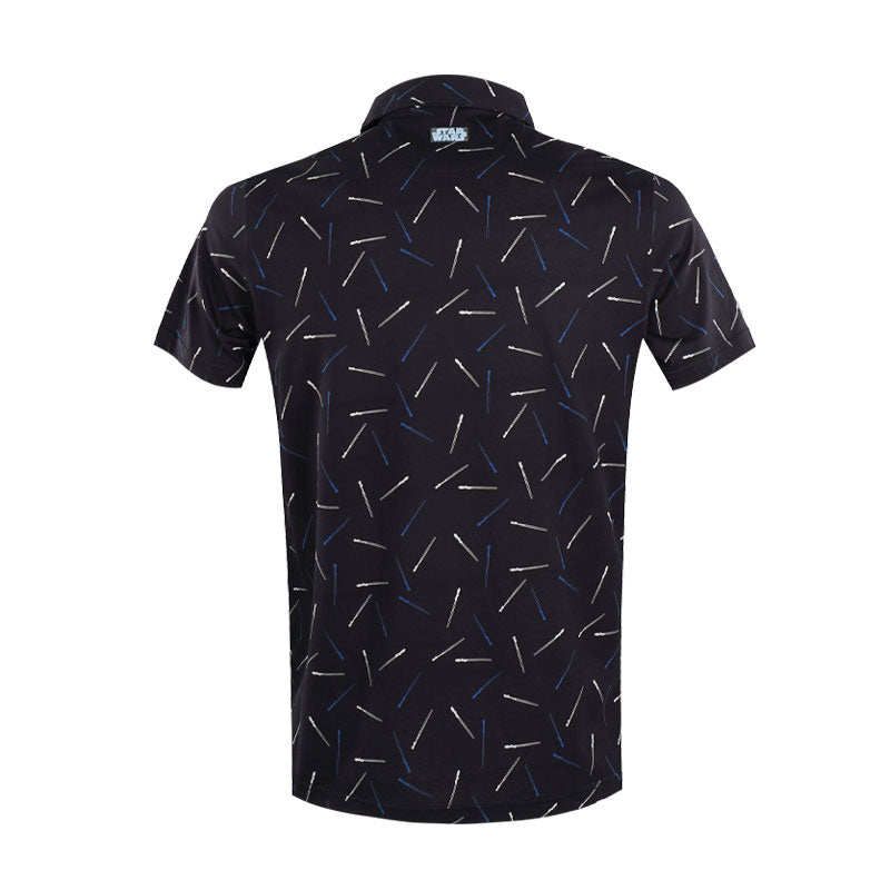 DISNEY Mercerized  Sword Print Men's Polo (Black)