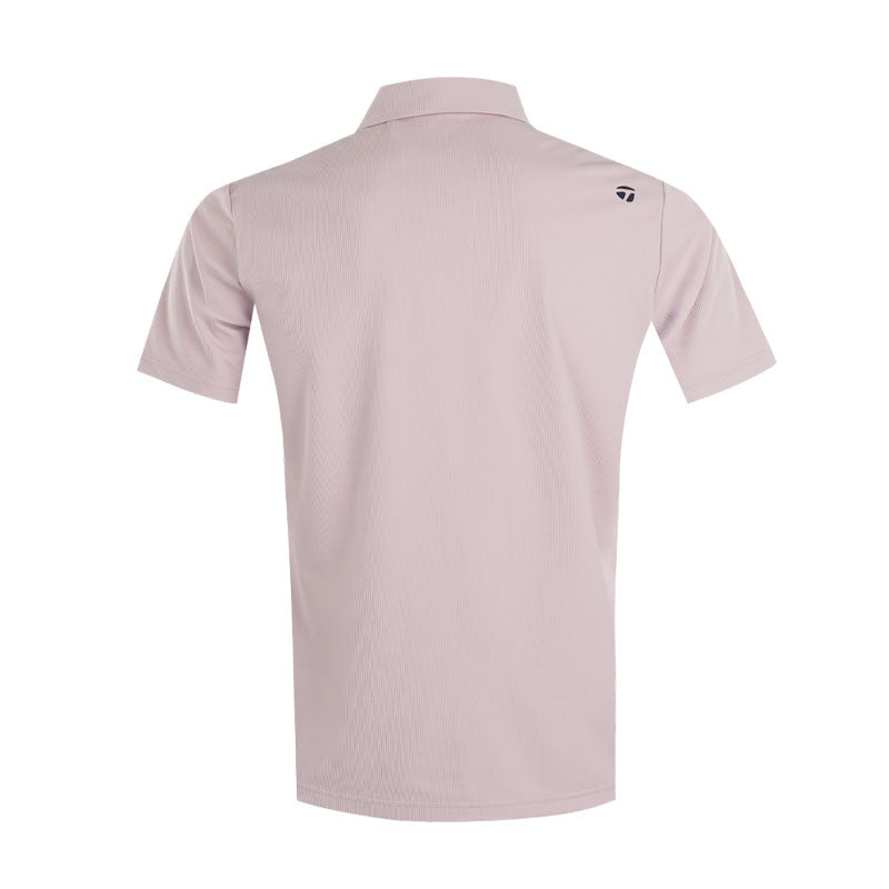 TAYLORMADE Vertical Stripe Men's Polo (Pink)