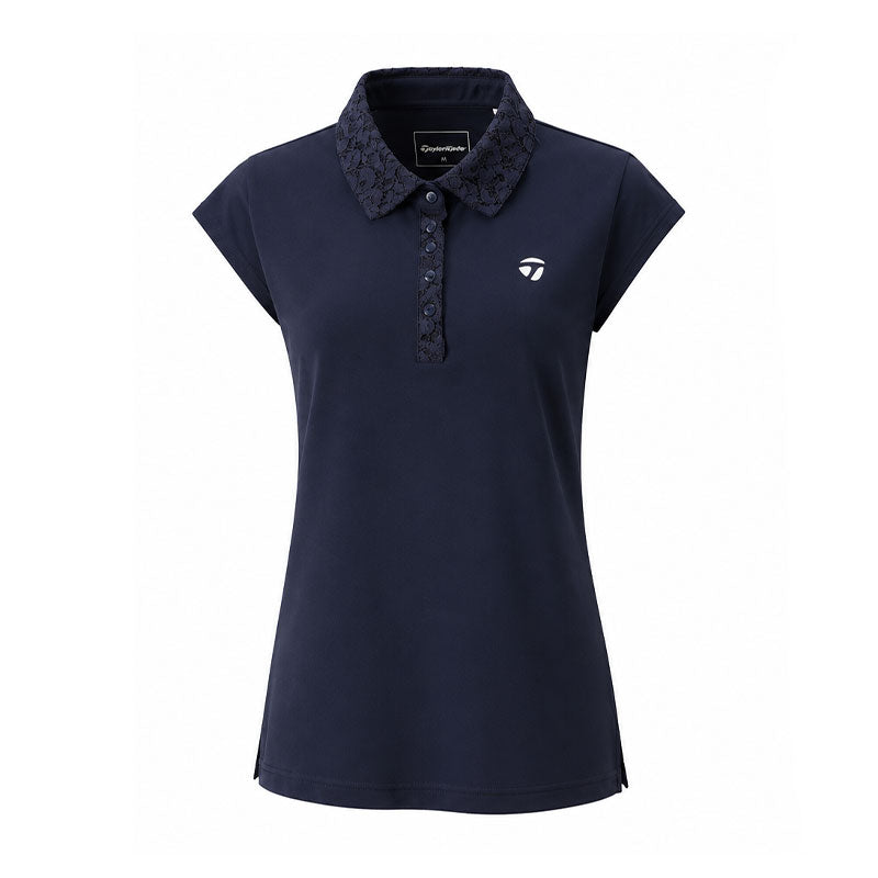 TAYLORMADE Lace Collar Women's Polo (Navy)