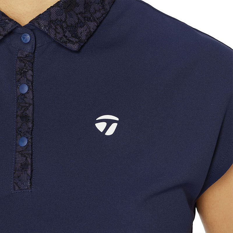 TAYLORMADE Lace Collar Women's Polo (Navy)