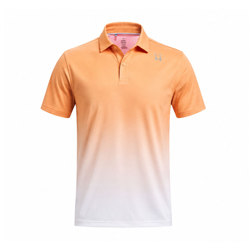 UNDER ARMOUR Halo Bonded Printed Men's Polo (Orange Block)