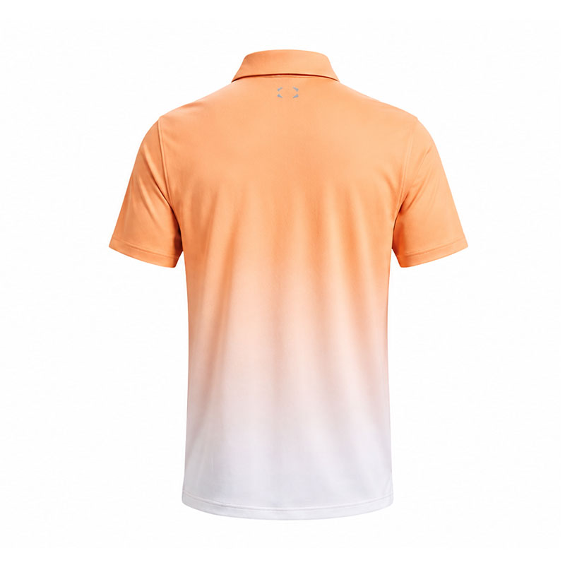 UNDER ARMOUR Halo Bonded Printed Men's Polo (Orange Block)