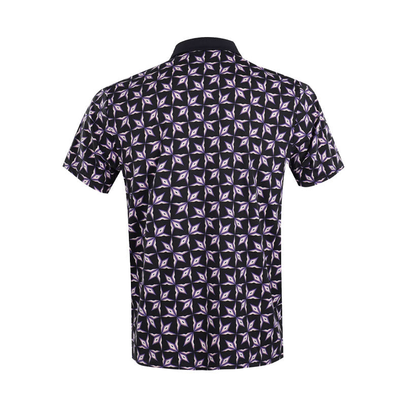 UNDER ARMOUR ArmourDry Printed Men's Polo (Black/Posh/Pink)