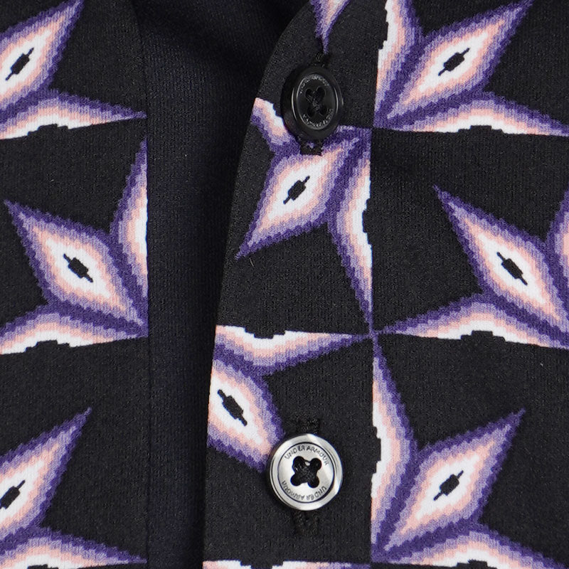 UNDER ARMOUR ArmourDry Printed Men's Polo (Black/Posh/Pink)