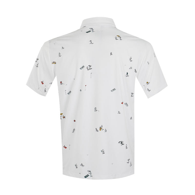 UNDER ARMOUR ArmourDry Printed Men's Polo (White/Green)