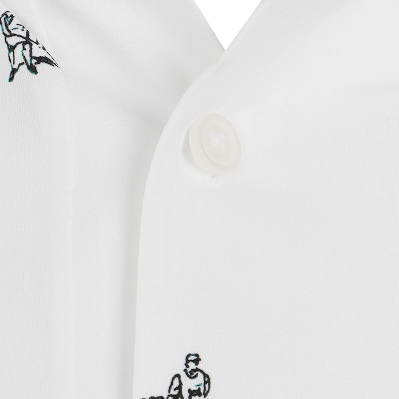 UNDER ARMOUR ArmourDry Printed Men's Polo (White/Green)