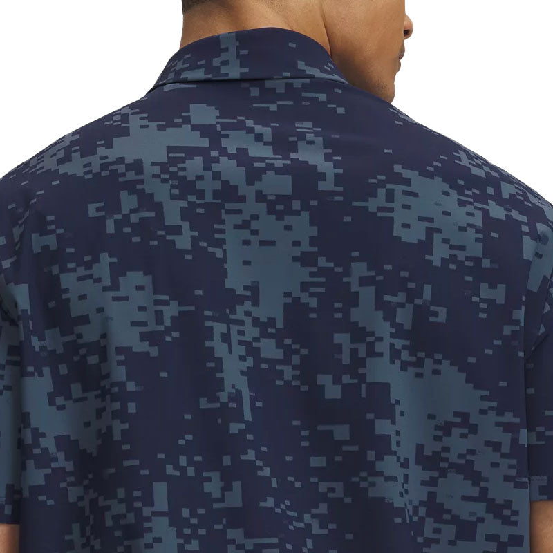 UNDER ARMOUR Drive Chill Printed Men's Polo (Blue/Grey)
