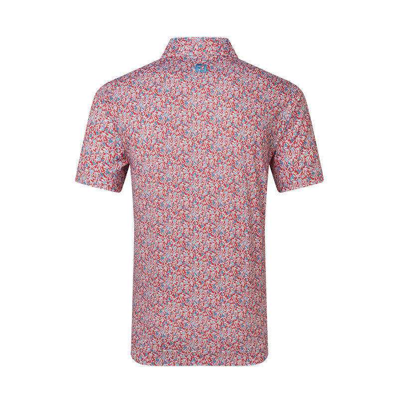 FOOTJOY Meadow Print Lisle Men's Polo (Red)