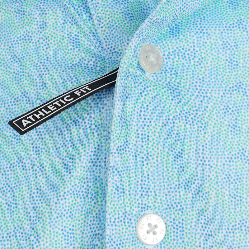 FOOTJOY Dot Terrain Lisle Men's Polo (Blue)