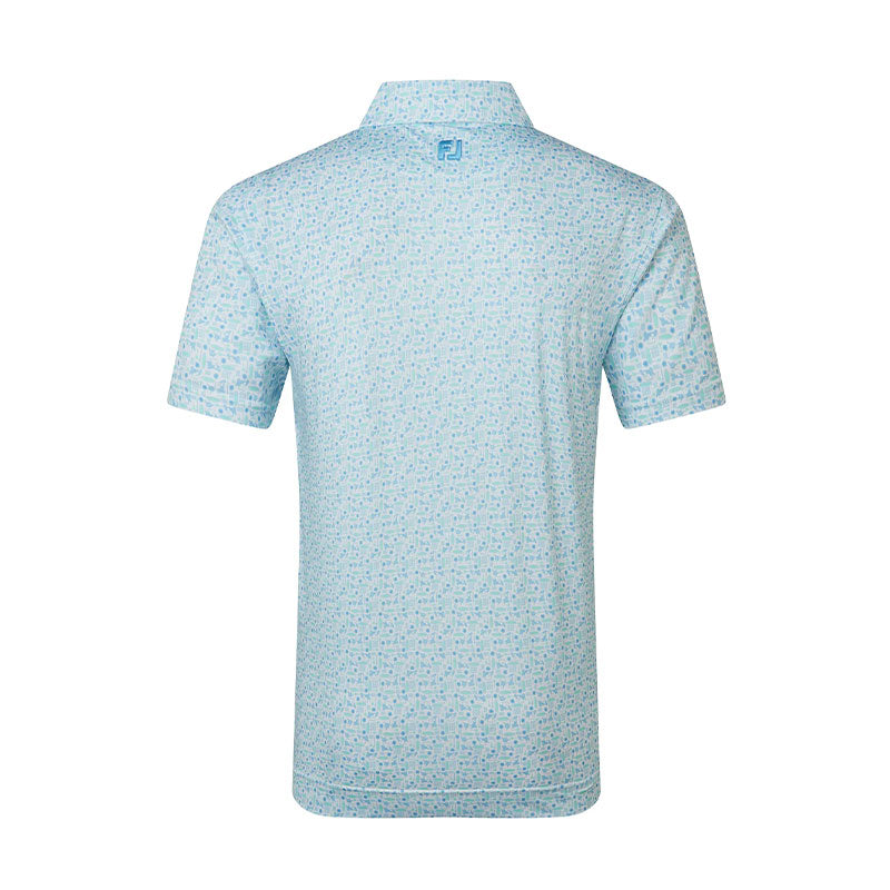 FOOTJOY Surfs Up Print Lisle Men's Polo (Deep Reef)