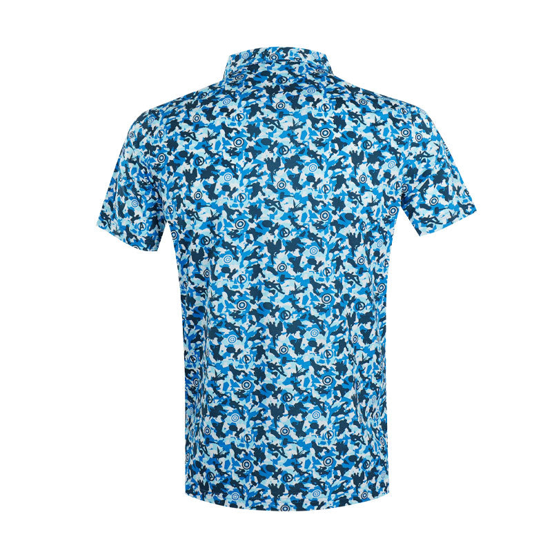 DISNEY Avengers Print Men's Polo (Multi Blue)