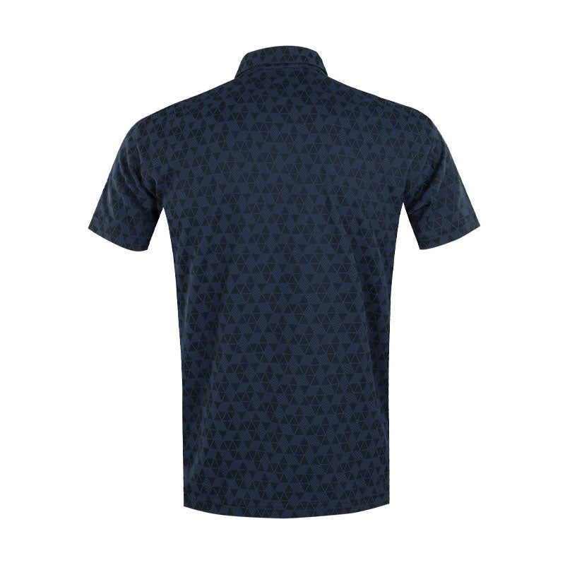 LE COQ SPORTIF GOLF Triangle Jacquard Men's Polo (Navy)