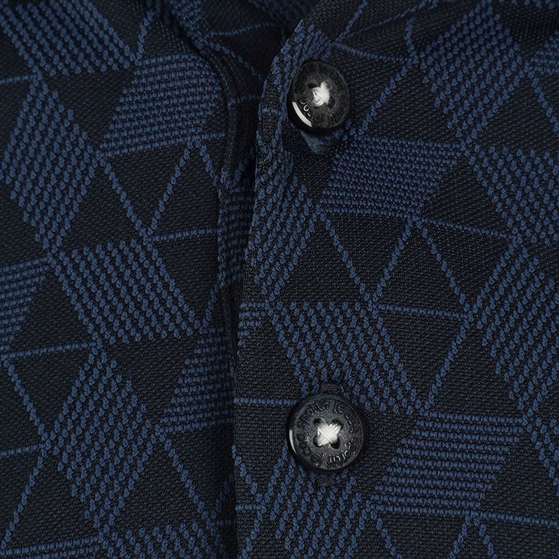 LE COQ SPORTIF GOLF Triangle Jacquard Men's Polo (Navy)