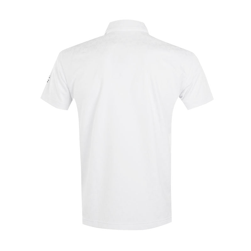 LE COQ SPORTIF GOLF Triangle Jacquard Men's Polo (White)