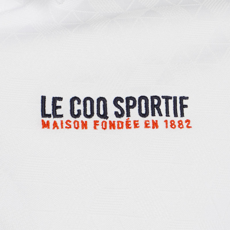 LE COQ SPORTIF GOLF Triangle Jacquard Men's Polo (White)