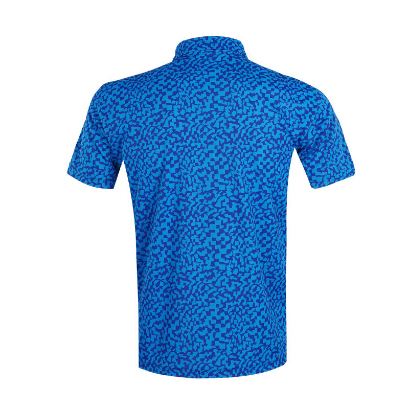 LE COQ SPORTIF GOLF Minamo Print Men's Polo (Blue)