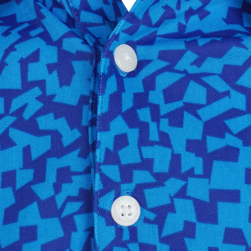 LE COQ SPORTIF GOLF Minamo Print Men's Polo (Blue)