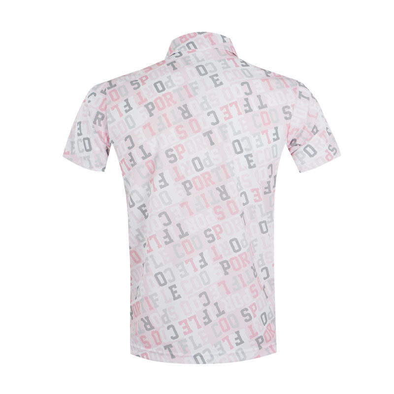 LE COQ SPORTIF GOLF Logo Pattern Men's Polo (Pink)
