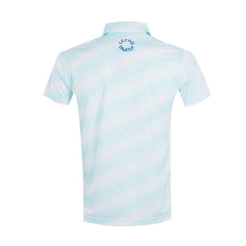 LE COQ SPORTIF GOLF Diagonal Pattern Men's Polo (Saxophone)