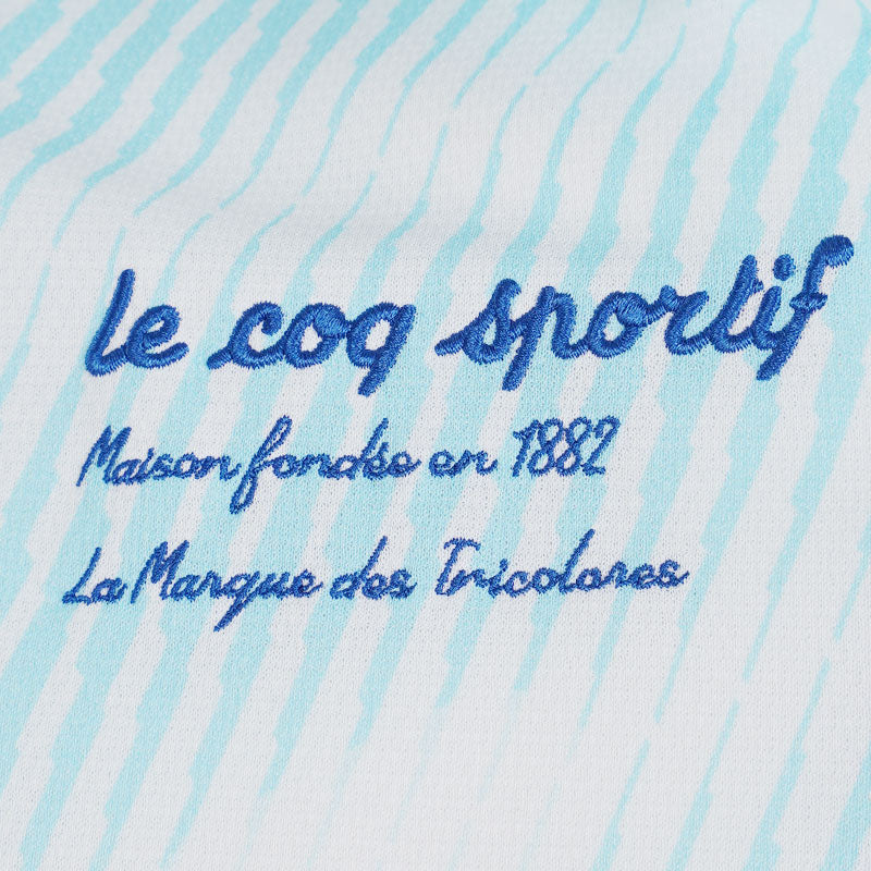 LE COQ SPORTIF GOLF Diagonal Pattern Men's Polo (Saxophone)