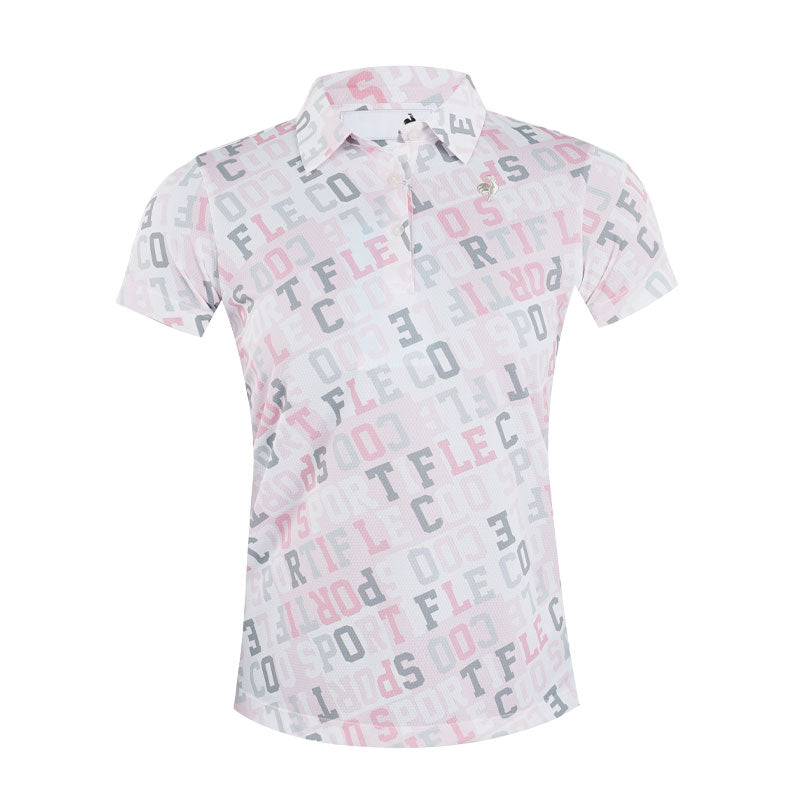 LE COQ SPORTIF GOLF Logo Pattern Women's Polo (Pink)