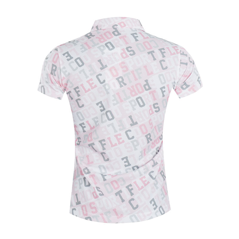 LE COQ SPORTIF GOLF Logo Pattern Women's Polo (Pink)