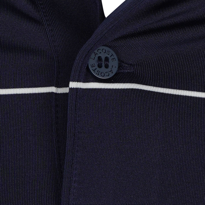 LACOSTE Striped Ultra Dry Stretch Men's Polo (Navy/Olive)