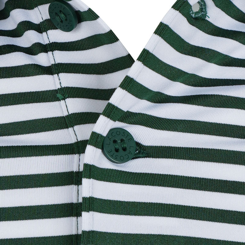 LACOSTE Regular Fit UV Protect Men's Polo (Green/White)