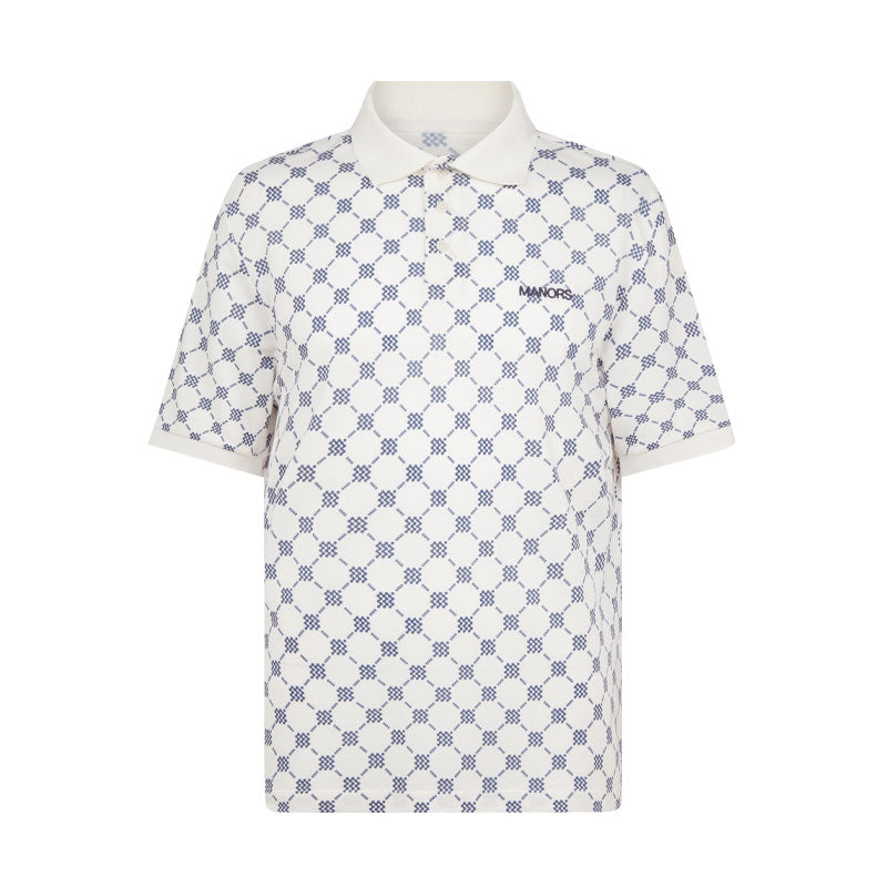 MANORS G.O.A.T Pique Monogram Men's Polo (Cream)