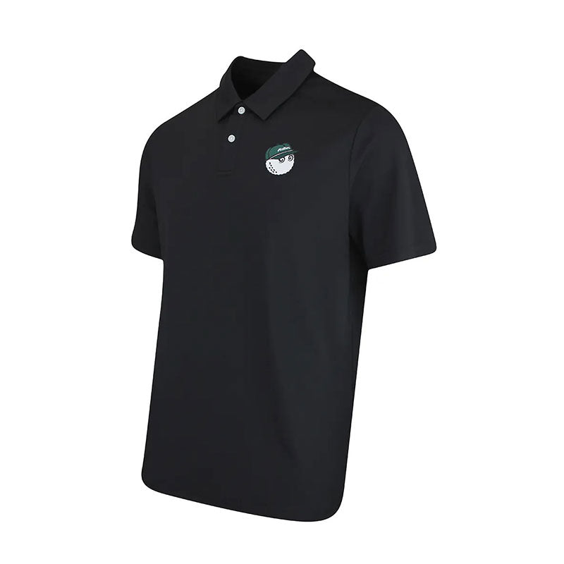 MALBON GOLF Fairway Baldwin Men's Polo (Black)