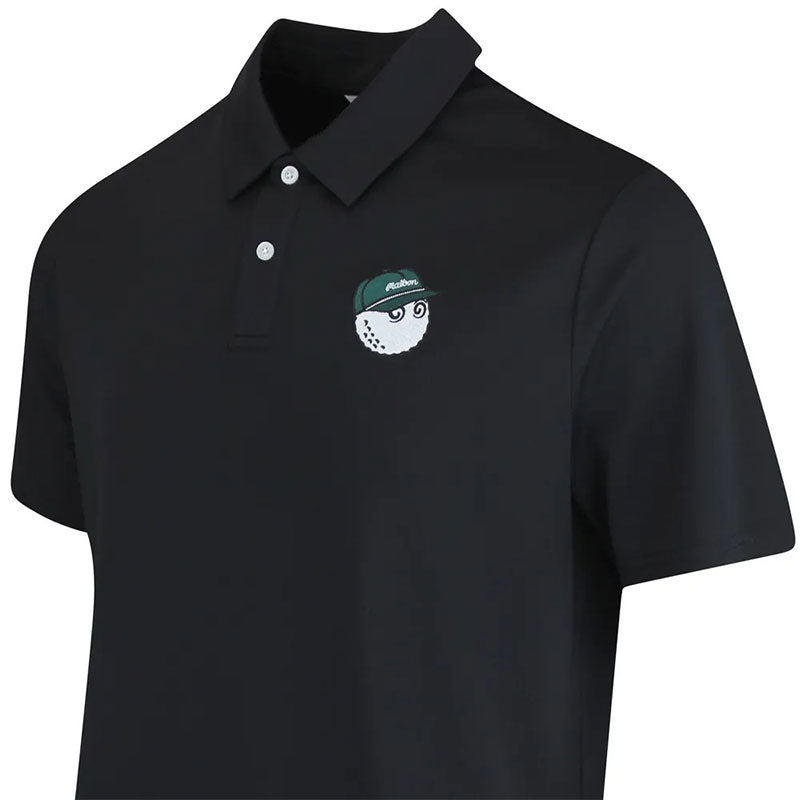 MALBON GOLF Fairway Baldwin Men's Polo (Black)