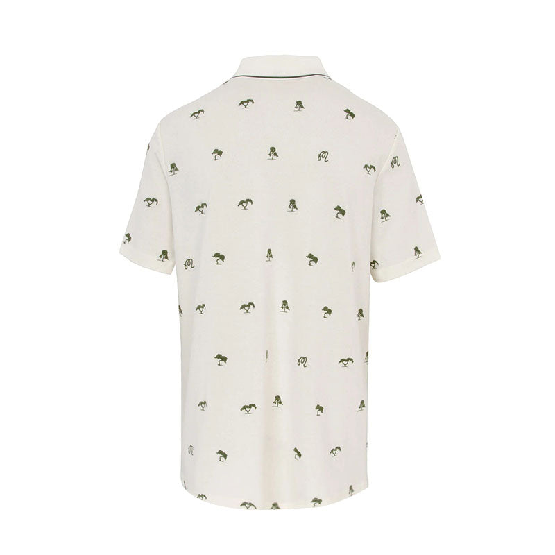 MALBON GOLF Torrey Pines Men's Polo (Egret)
