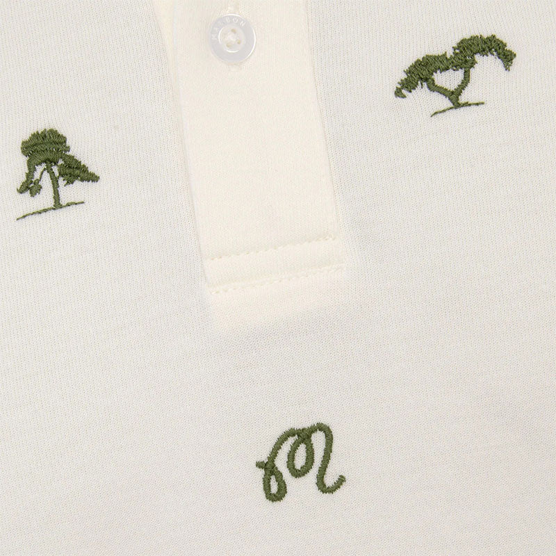 MALBON GOLF Torrey Pines Men's Polo (Egret)