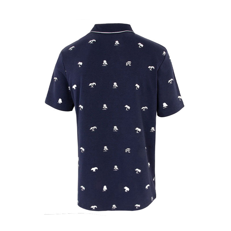 MALBON GOLF Torrey Pines Men's Polo (Baritone Blue)