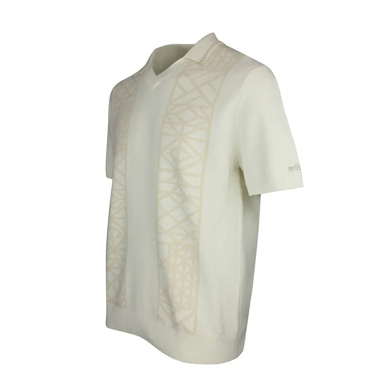 MALBON GOLF Habana Men's Polo (Cream)