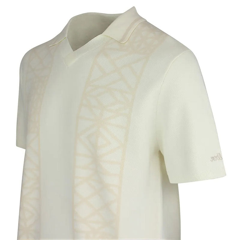 MALBON GOLF Habana Men's Polo (Cream)