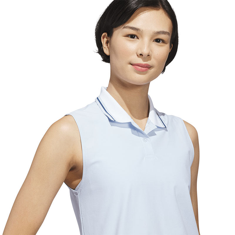 ADIDAS Beyond Twistknit Women's Sleeveless Polo (Sky)