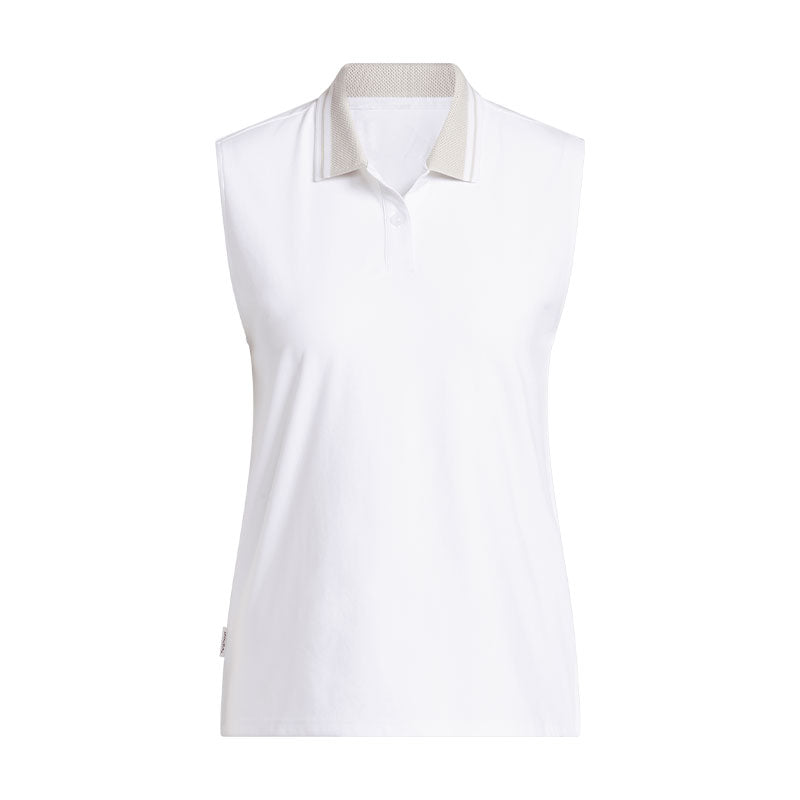 ADIDAS Beyond Twistknit Women's Sleeveless Polo (White)