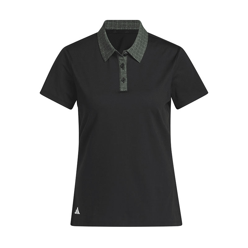 ADIDAS Ultimate365+ Butterspun Grid Women's Polo (Black)