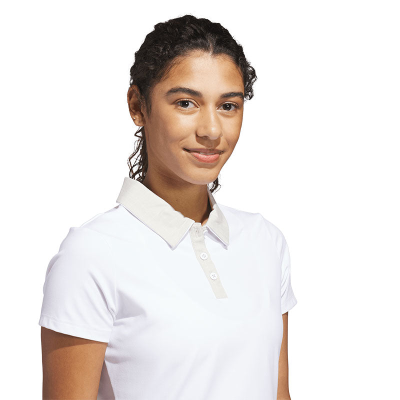 ADIDAS Ultimate365+ Butterspun Grid Women's Polo (Alumina)