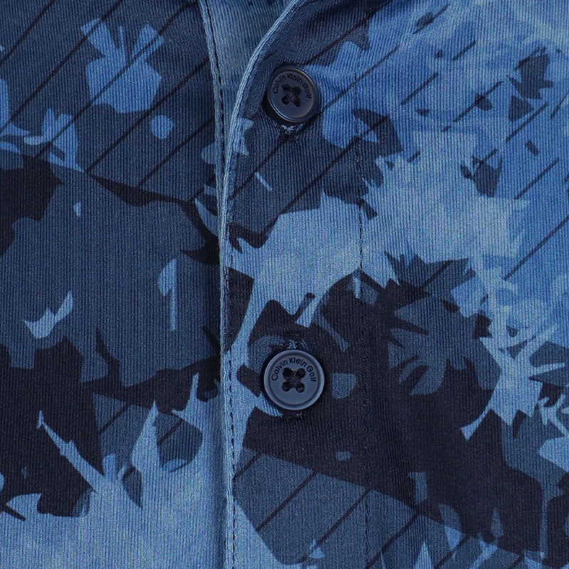 CALVIN KLEIN Digital Chaos Print Men's Polo (Navy)